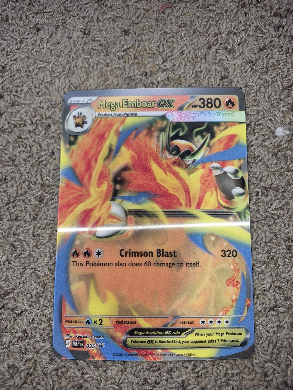 jumbo-sized promotional Mega Emboar EX Pokémon